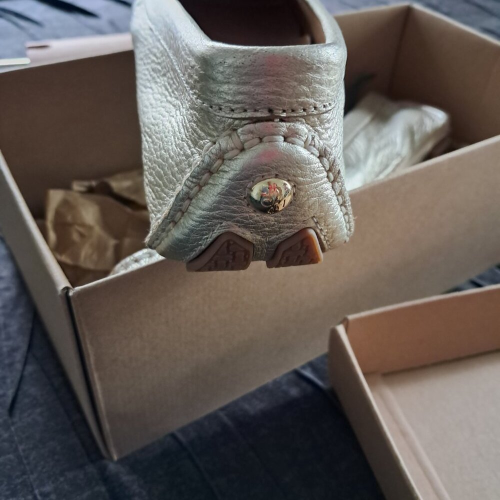 Cole Haan gold leather loafer - Picture 3 of 4